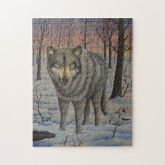 Rompecabezas del lobo de madera