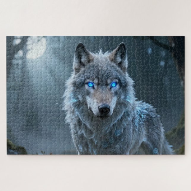 Rompecabezas del Lobo del Espíritu Celta (Horizontal)