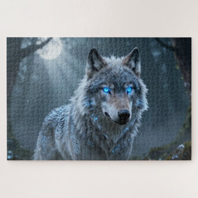 Rompecabezas del Lobo del Espíritu Celta (Horizontal)
