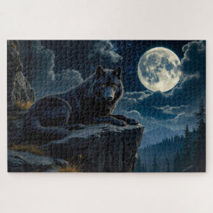 Rompecabezas del lobo negro