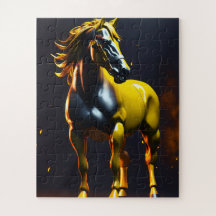 Rompecabezas del logotipo del Caballo Dorado | Cab