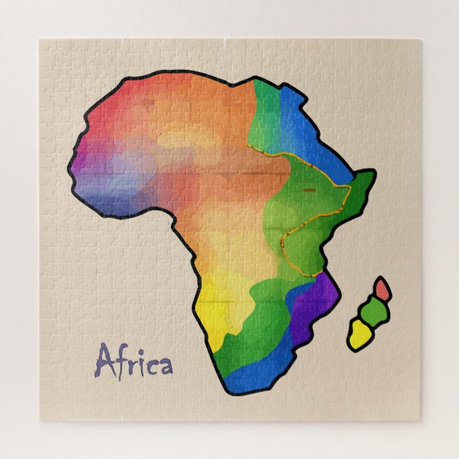 Rompecabezas del mapa de África (Vertical)
