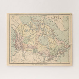 Rompecabezas del mapa de Canadá antiguo