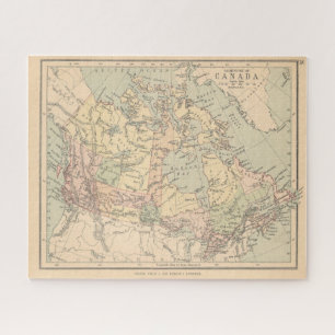 Rompecabezas del mapa de Canadá antiguo