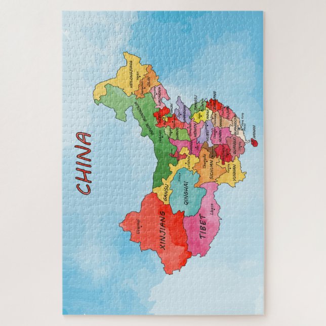 Rompecabezas del mapa de China (Vertical)