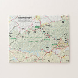 Rompecabezas del mapa de Great Smoky Mountains