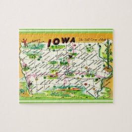 Rompecabezas del mapa de Iowa