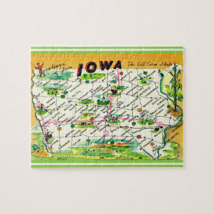 Rompecabezas del mapa de Iowa