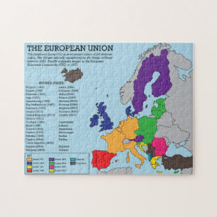 Rompecabezas del mapa de la unión europea