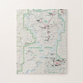 Rompecabezas del mapa de las tierras del cañón (Ut