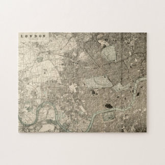 Rompecabezas del mapa de Londres del vintage