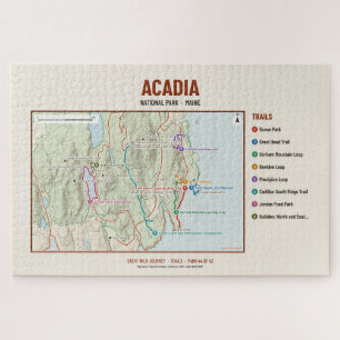 Rompecabezas del mapa de senderos del Parque Nacio