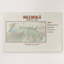 Rompecabezas del mapa del parque nacional Haleakal