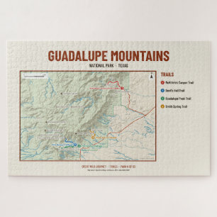 Rompecabezas del mapa del parque nacional Montañas