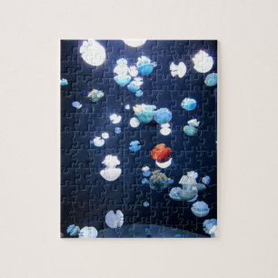 Rompecabezas del monograma de los pescados de