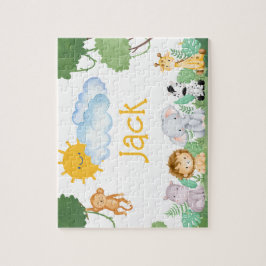 Rompecabezas del nombre del animal de la jungla pe