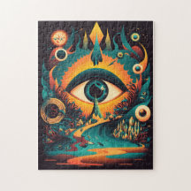 Rompecabezas del Ojo que Todo lo Ve | Arte Psicodé