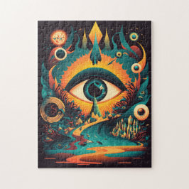 Rompecabezas del Ojo que Todo lo Ve | Arte Psicodé