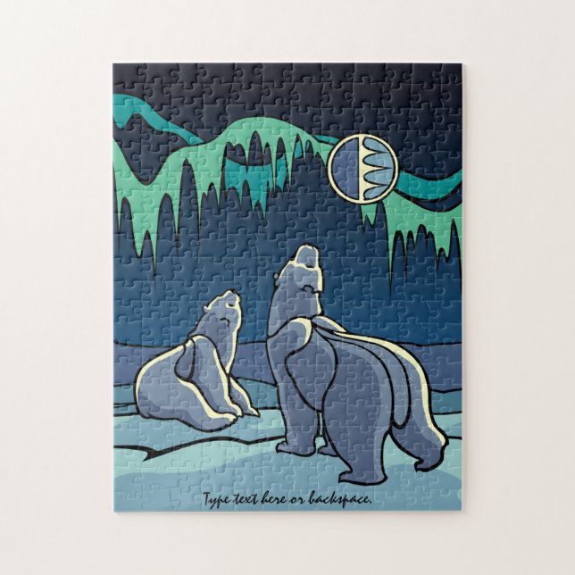 Rompecabezas del oso polar personalizado regalo de (Vertical)