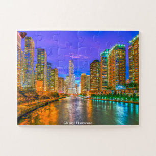 Rompecabezas del paisaje fluvial de Chicago