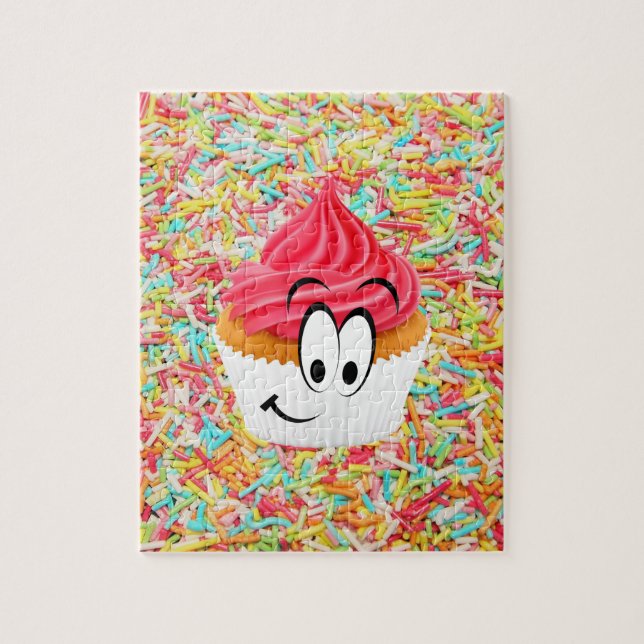 Rompecabezas del pastel de cumpleaños feliz (Vertical)