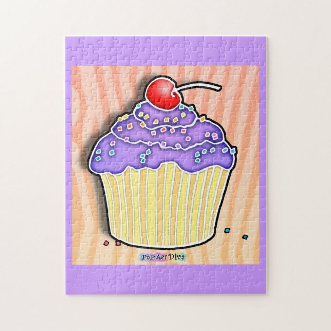 Rompecabezas del pastel de uva con escarcha (Vertical)