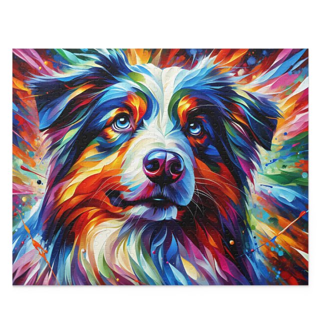 Rompecabezas del Pastor Australiano: Blue Merle Au (Australian Shepherd Puzzle: Blue Merle Aussie Jigsaw)