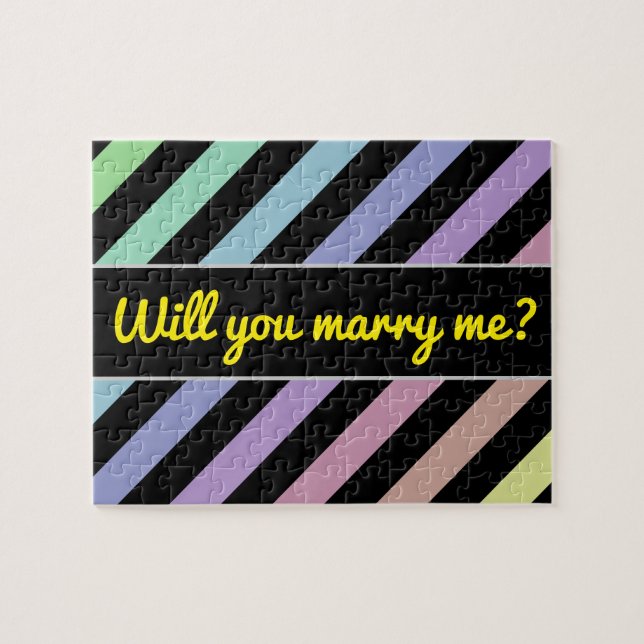 Rompecabezas del patrón de las bandas negras y los (Horizontal)