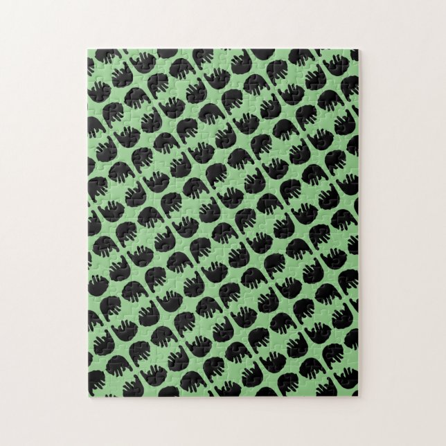 Rompecabezas del patrón del oso negro difícil (Vertical)