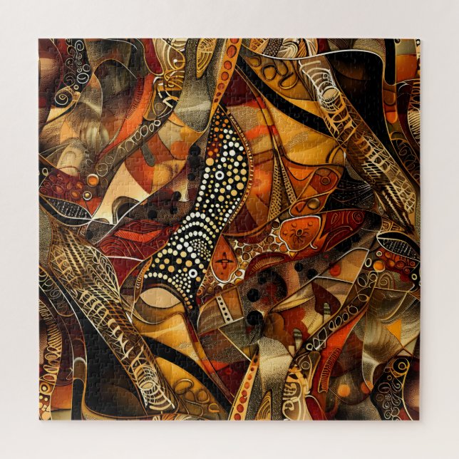 Rompecabezas del patrón tribal africano (Vertical)