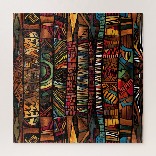 Rompecabezas del patrón tribal africano (Vertical)