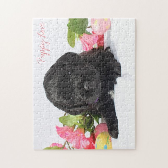 Rompecabezas del perrito de Goldendoodle (Vertical)