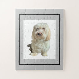 Rompecabezas del perro blanco