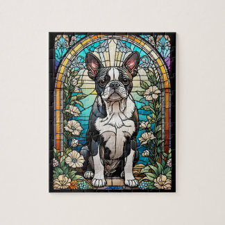 Rompecabezas del perro de Boston, 8" x 10", 110 pi