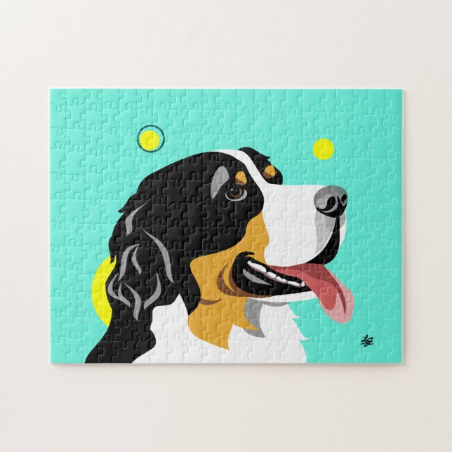 Rompecabezas del perro de montaña de Bernese (Horizontal)