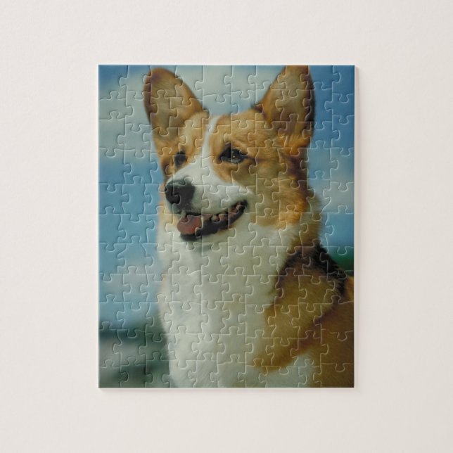 Rompecabezas del perro del Corgi Galés (Vertical)