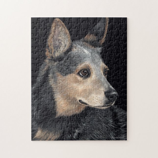 Rompecabezas del perro del ganado - "Quigley " (Vertical)