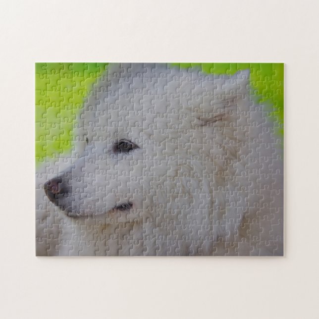 Rompecabezas del perro Laika. (Horizontal)