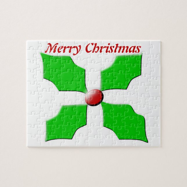 Rompecabezas del Personalizable Feliz Navidad Holl (Horizontal)