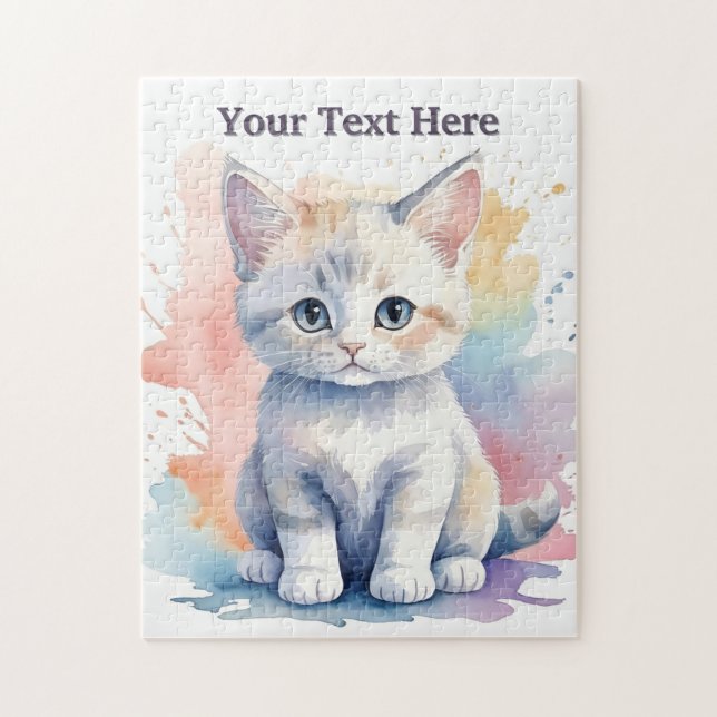 Rompecabezas del personalizable Gatito (Vertical)