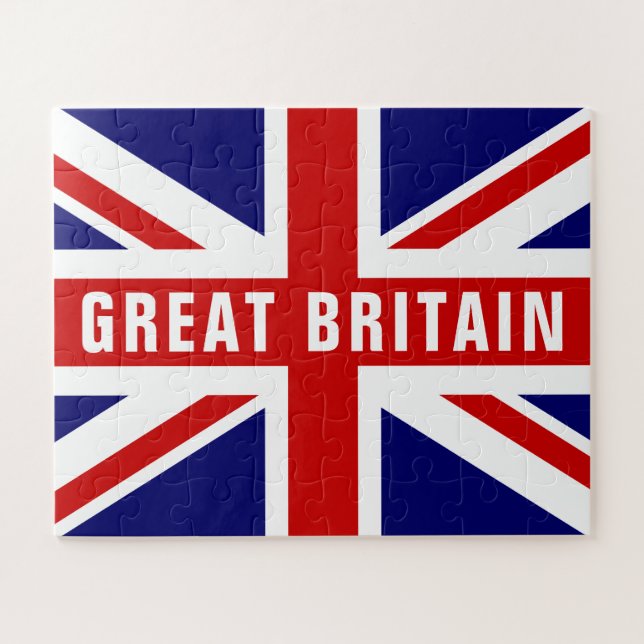 Rompecabezas del personalizado de la bandera britá (Horizontal)