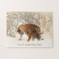 Rompecabezas del personalizado de los tigres del
