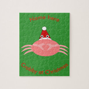 Rompecabezas del Personalizado del cangrejo navida