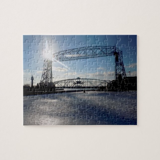 Rompecabezas del puente elevador de Duluth Minneso (Horizontal)