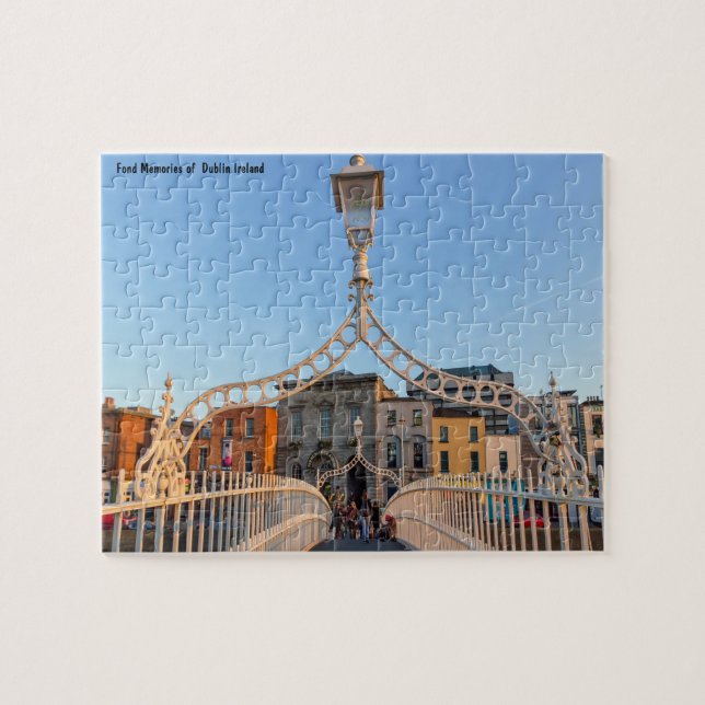 Rompecabezas del Puente Ha'penny Dublín Irlanda (Horizontal)