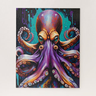 Rompecabezas del pulpo psicodélico - Tinta de gote