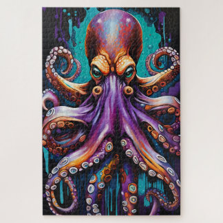 Rompecabezas del pulpo psicodélico - Tinta de gote