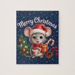 Rompecabezas del ratón de Navidad