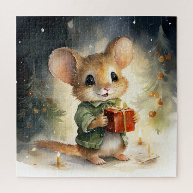Rompecabezas del ratón navidades (Vertical)