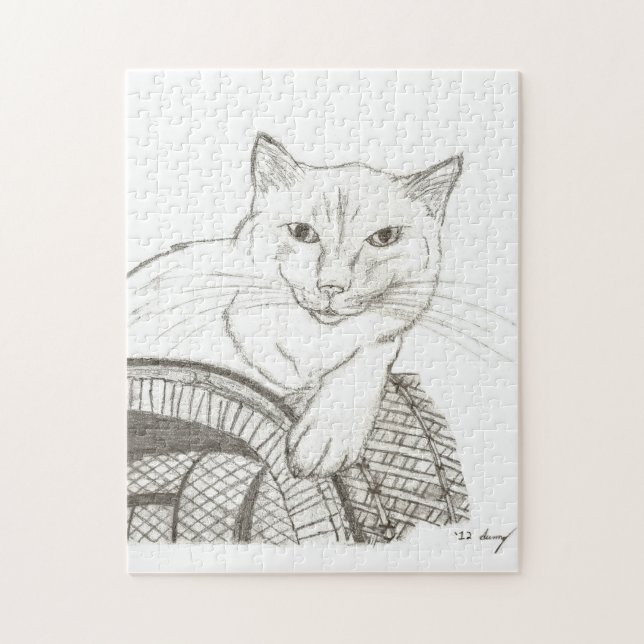 Rompecabezas del retrato de Cat Ragdoll (Vertical)